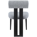  Color_Grey -- Dario Grey Boucle Fabric Upholstered Dining Chair IMAGE 2