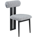  Color_Grey -- Dario Grey Boucle Fabric Upholstered Dining Chair IMAGE 3