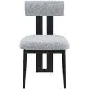 Meridian Dario Grey Boucle Fabric Dining Chair IMAGE 4