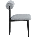  Color_Grey -- Dario Grey Boucle Fabric Upholstered Dining Chair IMAGE 5