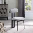  Color_Grey -- Dario Grey Boucle Fabric Upholstered Dining Chair IMAGE 8