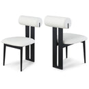  Color_Black/ Cream -- Dario Cream Vegan Leather Upholstered Dining Chair IMAGE 1