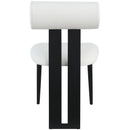  Color_Black/ Cream -- Dario Cream Vegan Leather Upholstered Dining Chair IMAGE 2