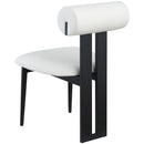  Color_Black/ Cream -- Dario Cream Vegan Leather Upholstered Dining Chair IMAGE 6