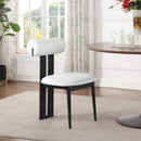  Color_Black/ Cream -- Dario Cream Vegan Leather Upholstered Dining Chair IMAGE 8