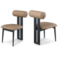  Color_Tan -- Dario Tan Vegan Leather Upholstered Dining Chair IMAGE 1