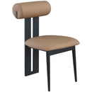  Color_Tan -- Dario Tan Vegan Leather Upholstered Dining Chair IMAGE 3