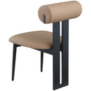  Color_Tan -- Dario Tan Vegan Leather Upholstered Dining Chair IMAGE 6