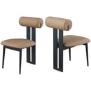  Color_Tan -- Dario Tan Vegan Leather Upholstered Dining Chair IMAGE 9