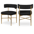  Color_Black/ Gold -- Meridian Rivage Dining Chair IMAGE 1