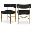  Color_Black/ Gold -- Meridian Rivage Dining Chair IMAGE 1
