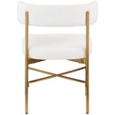  Color_Cream/ Gold -- Rivage Cream Linen Textured Fabric Upholstered Dining Chair IMAGE 2