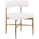 Meridian Rivage Cream Durable Linen Textured Fabric Dining Chair IMAGE 3