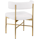  Color_Cream/ Gold -- Rivage Cream Linen Textured Fabric Upholstered Dining Chair IMAGE 6