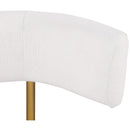  Color_Cream/ Gold -- Rivage Cream Linen Textured Fabric Upholstered Dining Chair IMAGE 7