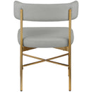  Color_Grey -- Rivage Grey Linen Textured Fabric Upholstered Dining Chair IMAGE 2
