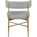 Meridian Rivage Light Grey Durable Linen Textured Fabric Dining Chair IMAGE 2