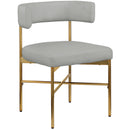  Color_Grey -- Rivage Grey Linen Textured Fabric Upholstered Dining Chair IMAGE 3