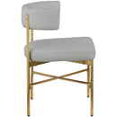  Color_Grey -- Rivage Grey Linen Textured Fabric Upholstered Dining Chair IMAGE 5