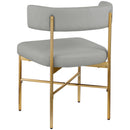  Color_Grey -- Rivage Grey Linen Textured Fabric Upholstered Dining Chair IMAGE 6