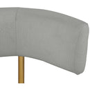  Color_Grey -- Rivage Grey Linen Textured Fabric Upholstered Dining Chair IMAGE 7