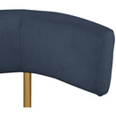  Color_Navy -- Rivage Navy Linen Textured Fabric Upholstered Dining Chair IMAGE 7
