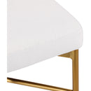  Color_Cream/ Gold -- Rivage Cream Linen Textured Fabric Upholstered Counter Stool IMAGE 7
