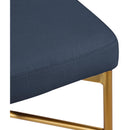  Color_Navy -- Rivage Navy Linen Textured Fabric Upholstered Counter Stool IMAGE 7