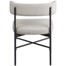 Meridian Rivage Beige Durable Linen Textured Fabric Dining Chair IMAGE 2