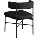  Color_Black -- Rivage Black Linen Textured Fabric Upholstered Dining Chair IMAGE 6