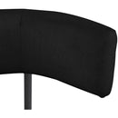  Color_Black -- Rivage Black Linen Textured Fabric Upholstered Dining Chair IMAGE 7