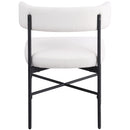 Meridian Rivage Cream Durable Linen Textured Fabric Dining Chair IMAGE 2