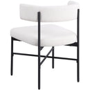  Color_Black/ Cream -- Rivage Cream Linen Textured Fabric Upholstered Dining Chair IMAGE 6