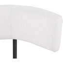  Color_Black/ Cream -- Rivage Cream Linen Textured Fabric Upholstered Dining Chair IMAGE 7