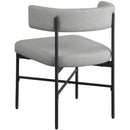 Color_Grey -- Rivage Grey Linen Textured Fabric Upholstered Dining Chair IMAGE 6