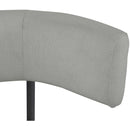  Color_Grey -- Rivage Grey Linen Textured Fabric Upholstered Dining Chair IMAGE 7