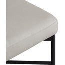 Meridian Rivage Beige Durable Linen Textured Fabric Stool IMAGE 7