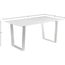 Meridian Carlton White Dining Table IMAGE 7