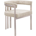 Meridian Marcello Beige Velvet Dining Chair IMAGE 1