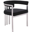 Meridian Marcello Black Velvet Dining Chair IMAGE 1