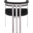  Color_Black/ Silver -- Marcello Black Stone Velvet Upholstered Dining Chair IMAGE 3