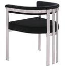  Color_Black/ Silver -- Marcello Black Stone Velvet Upholstered Dining Chair IMAGE 6