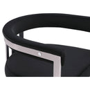  Color_Black/ Silver -- Marcello Black Stone Velvet Upholstered Dining Chair IMAGE 7