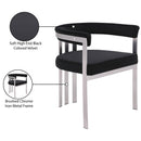 Meridian Marcello Black Velvet Dining Chair IMAGE 9