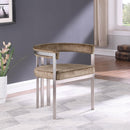  Color_Brown/ Silver -- Marcello Brown Stone Velvet Upholstered Dining Chair IMAGE 2