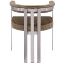  Color_Brown/ Silver -- Marcello Brown Stone Velvet Upholstered Dining Chair IMAGE 3