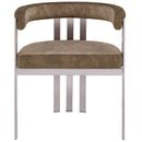  Color_Brown/ Silver -- Marcello Brown Stone Velvet Upholstered Dining Chair IMAGE 4