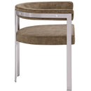  Color_Brown/ Silver -- Marcello Brown Stone Velvet Upholstered Dining Chair IMAGE 5