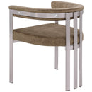  Color_Brown/ Silver -- Marcello Brown Stone Velvet Upholstered Dining Chair IMAGE 6