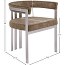  Color_Brown/ Silver -- Marcello Brown Stone Velvet Upholstered Dining Chair IMAGE 8